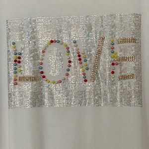 Love tshirt,White color,S/M size and sport stylish